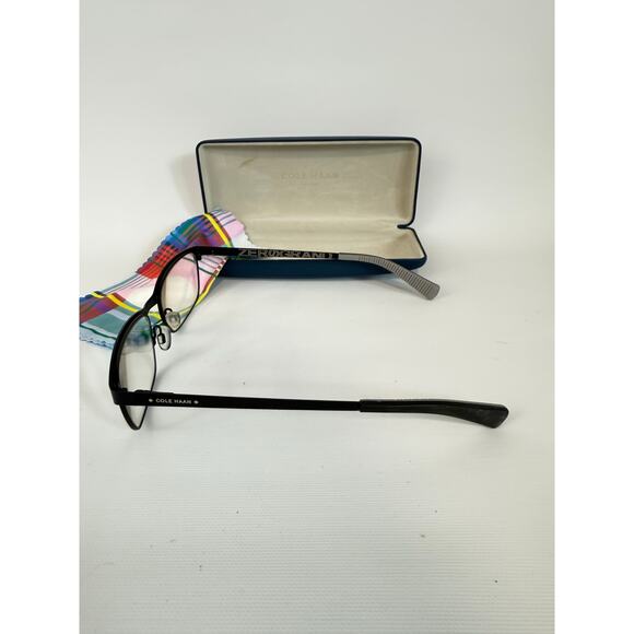 Cole Haan Black Metal Wire Frame Glasses w/ Case & Cleaning Cloth – Frames Only - Picture 4 of 7